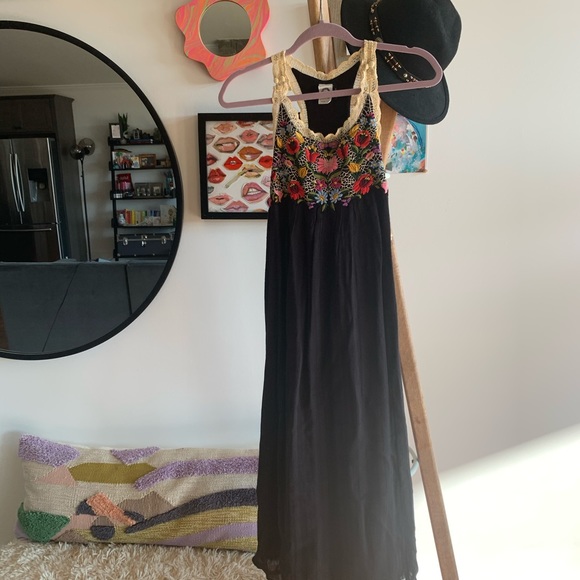 Black and floral XL Anthropologie dress - Picture 5 of 6
